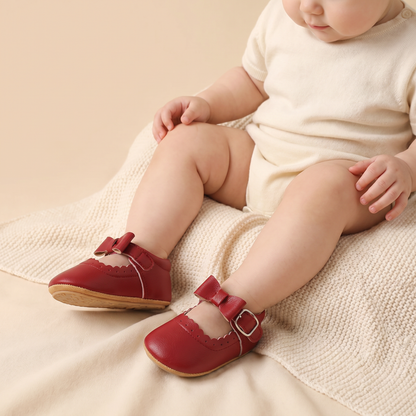 Scallop Bow Mary Jane Shoes
