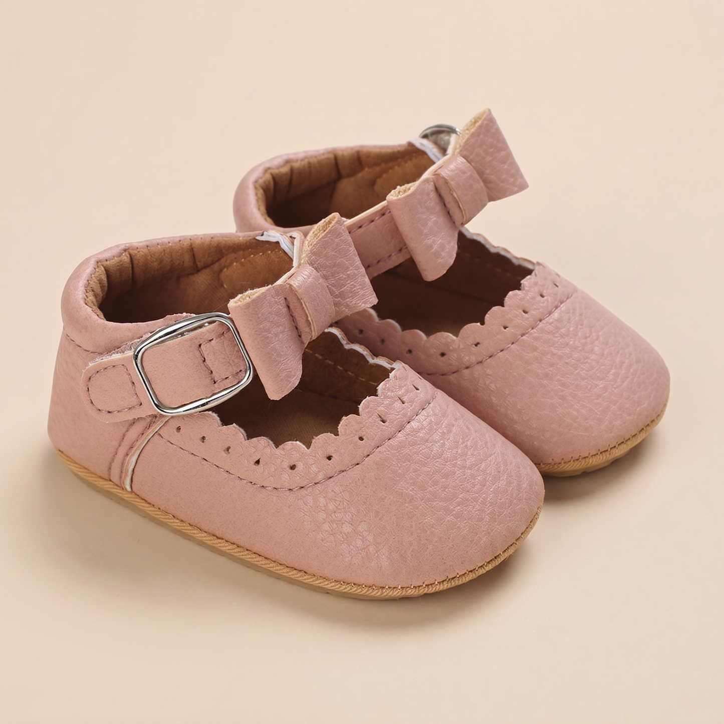 Scallop Bow Mary Jane Shoes