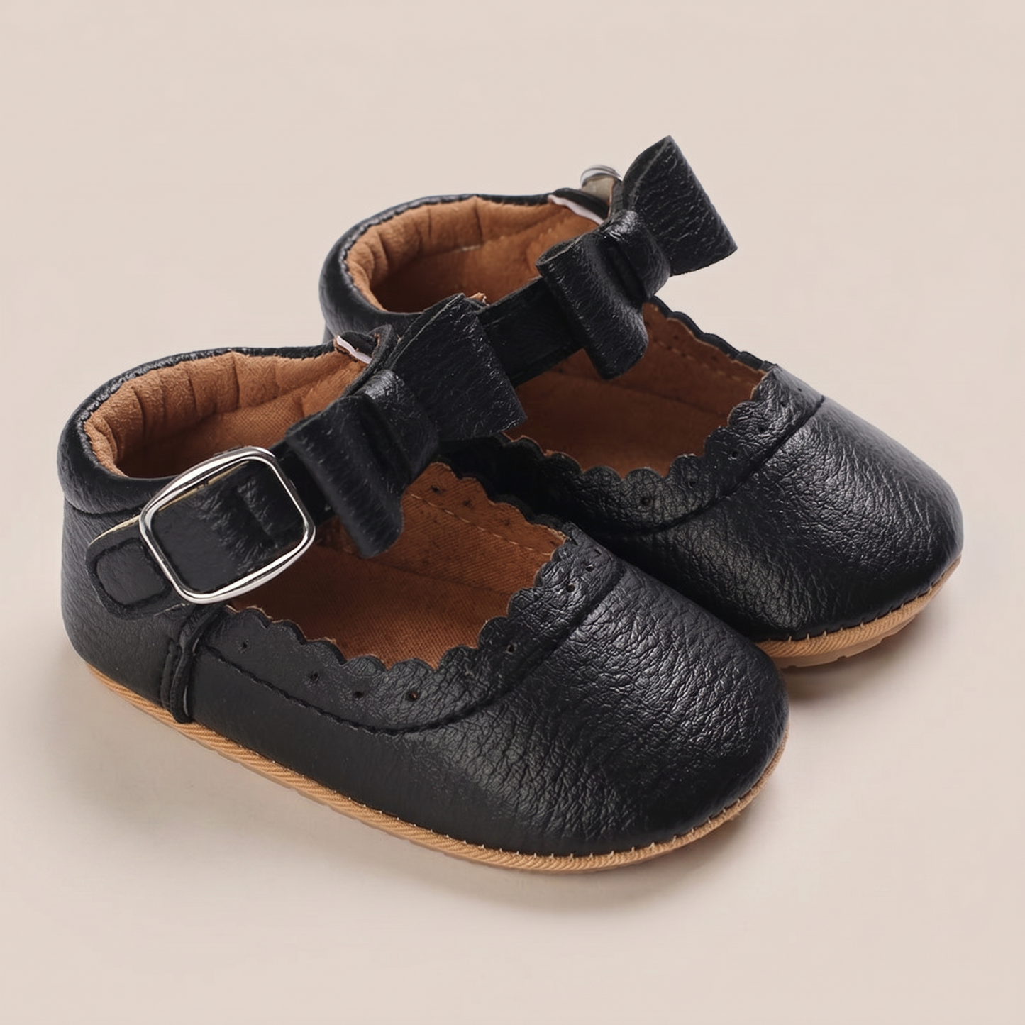 Scallop Bow Mary Jane Shoes