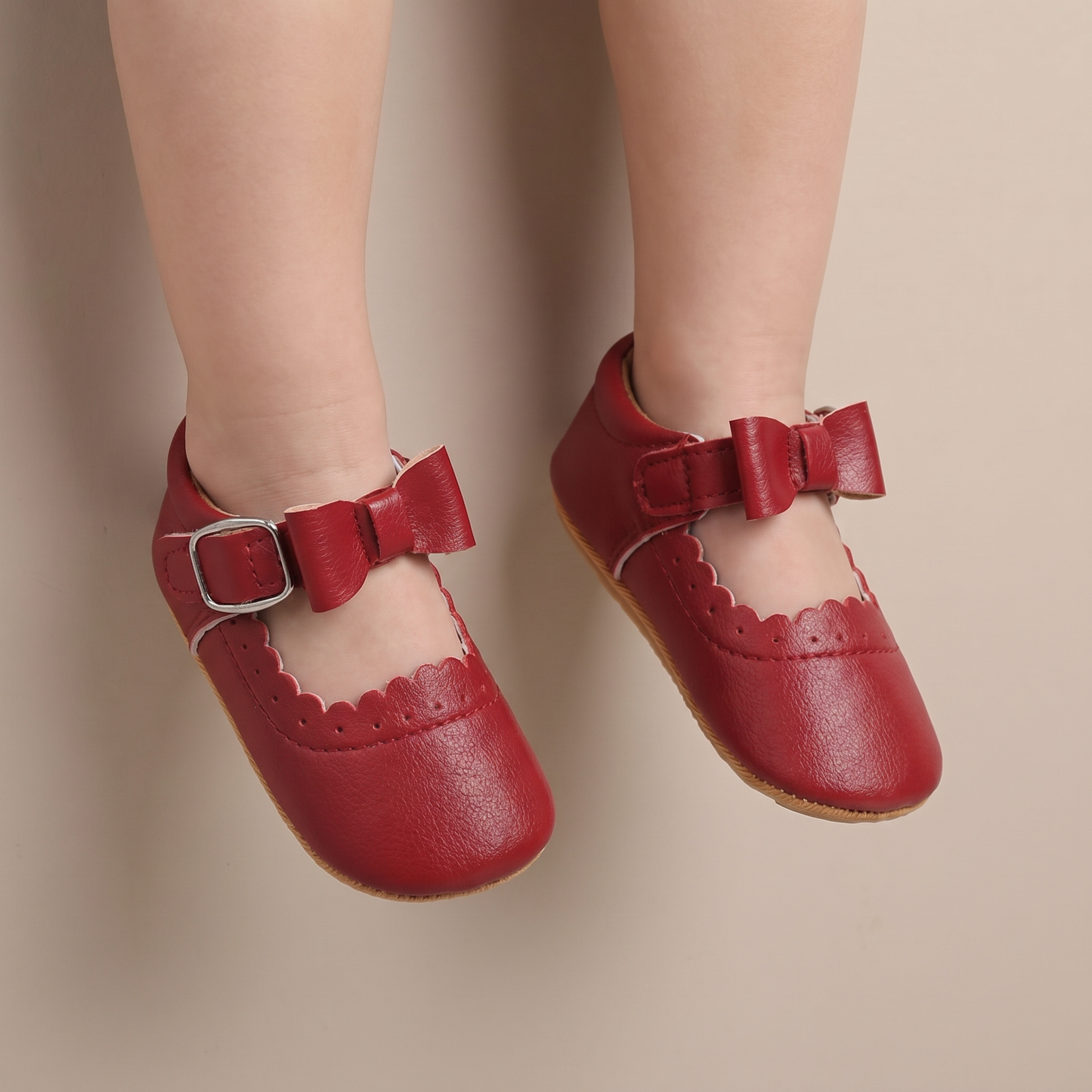 Scallop Bow Mary Jane Shoes