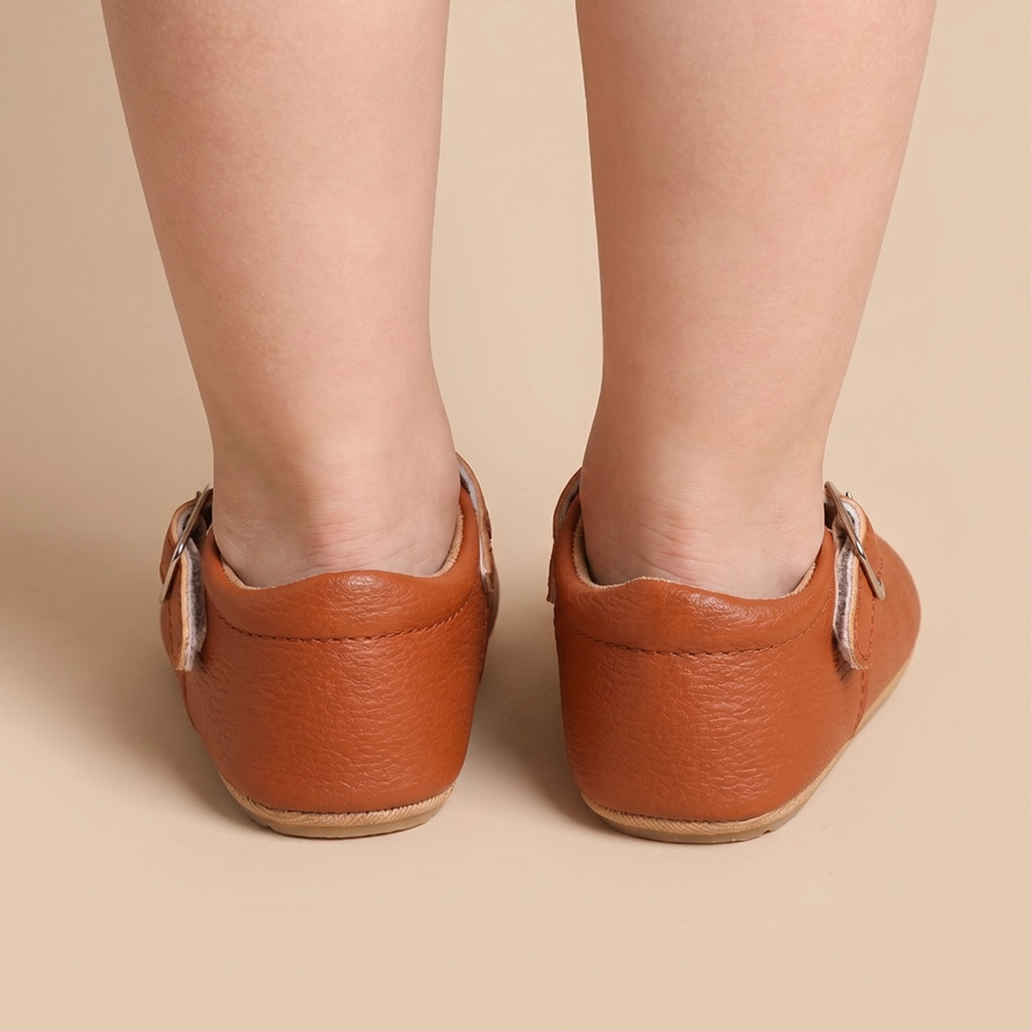 Scallop T-Strap Buckle Shoes