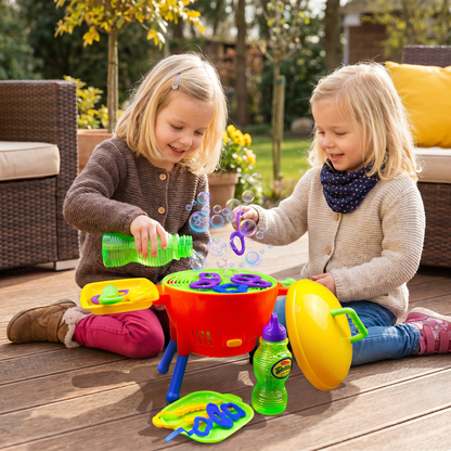BBQ Bubble Machine Toy with Bubble Solution and Shapes