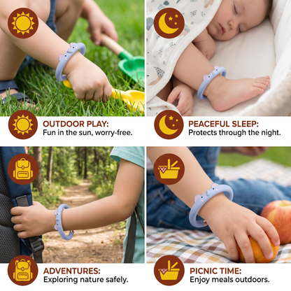 Kids Mosquito Repellent Bracelet with Cute Animal Design Waterproof