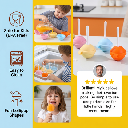 Lollipop Ice Pop Moulds – Pack of Four