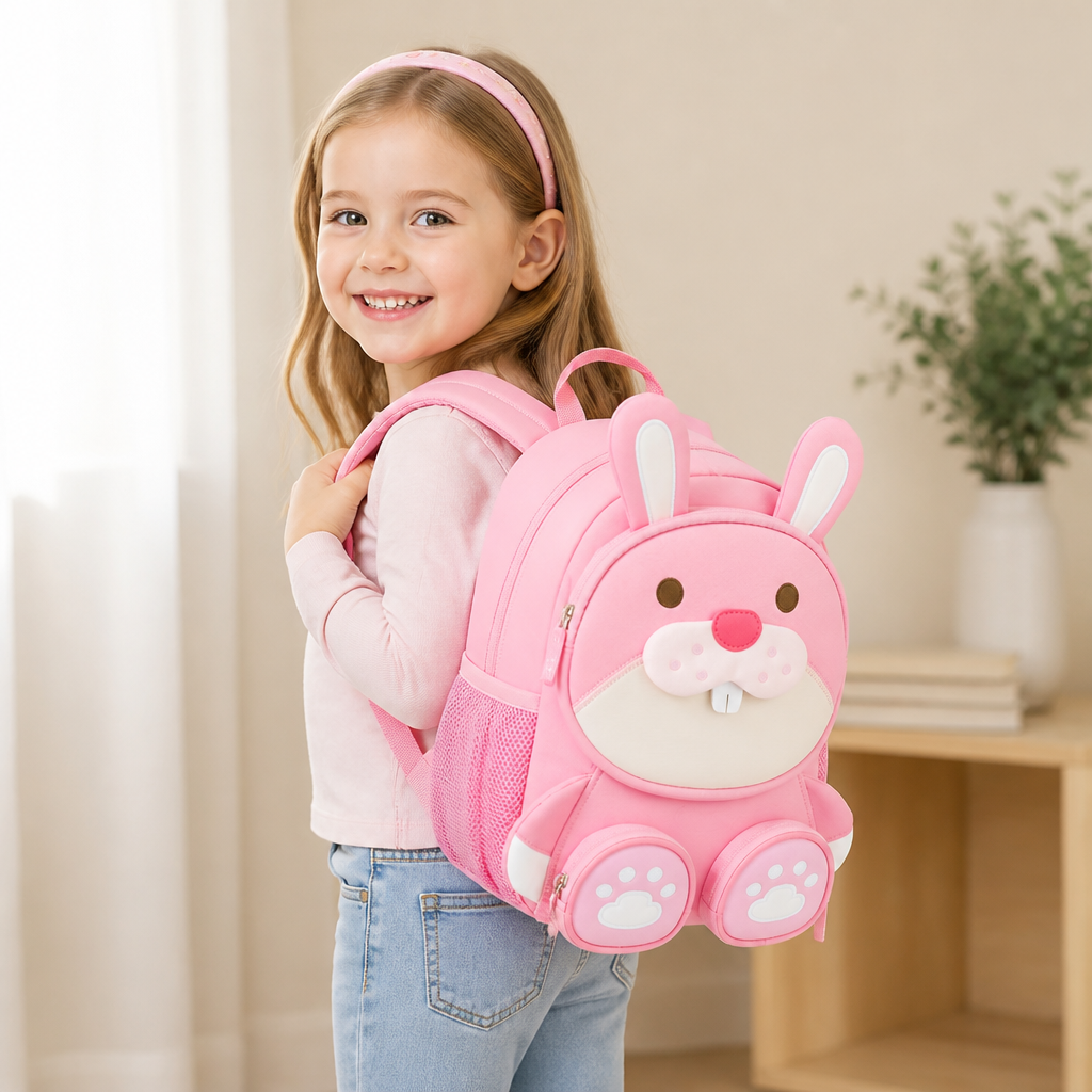 Kids Cartoon Animal Backpack – Lightweight Multi-Pocket School Bag