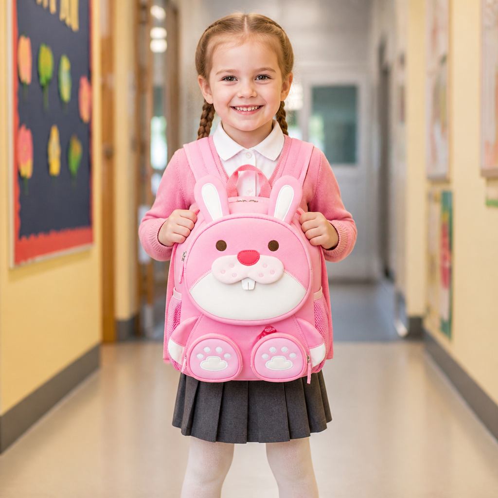 Kids Cartoon Animal Backpack – Lightweight Multi-Pocket School Bag