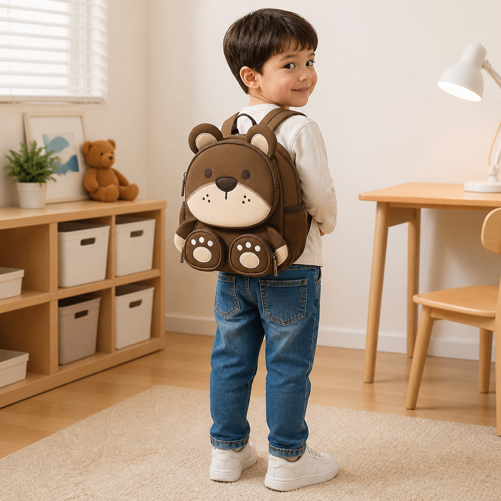 Kids Cartoon Animal Backpack – Lightweight Multi-Pocket School Bag