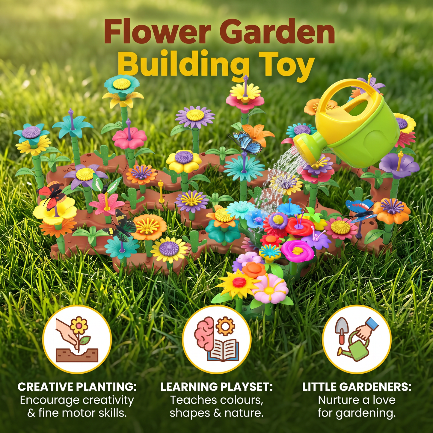 Flower Garden Building Toy for Kids – Creative Planting & Learning Playset for Little Gardeners