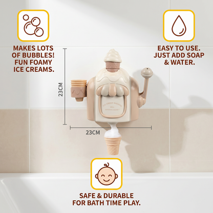 Ice Cream Machine Baby Bath Toy with Bubble Maker