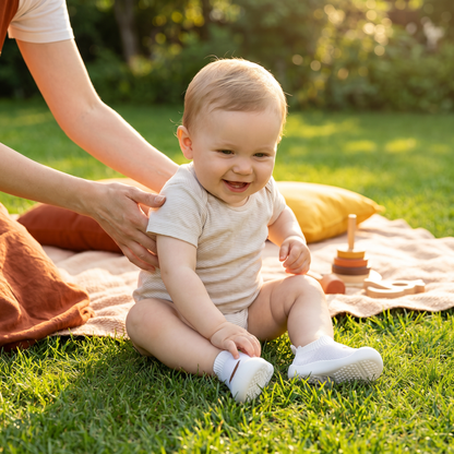 Summer baby shoes with non-slip soles and breathable material