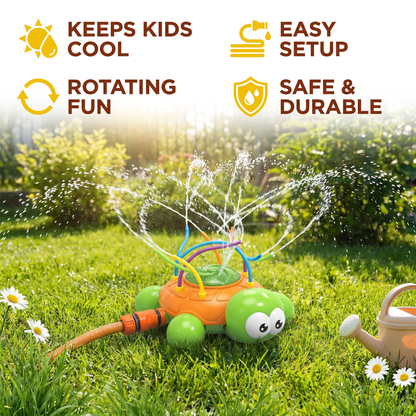 Turtle Water Sprinkler – Rotating Garden Fun for Kids on Hot Summer Days