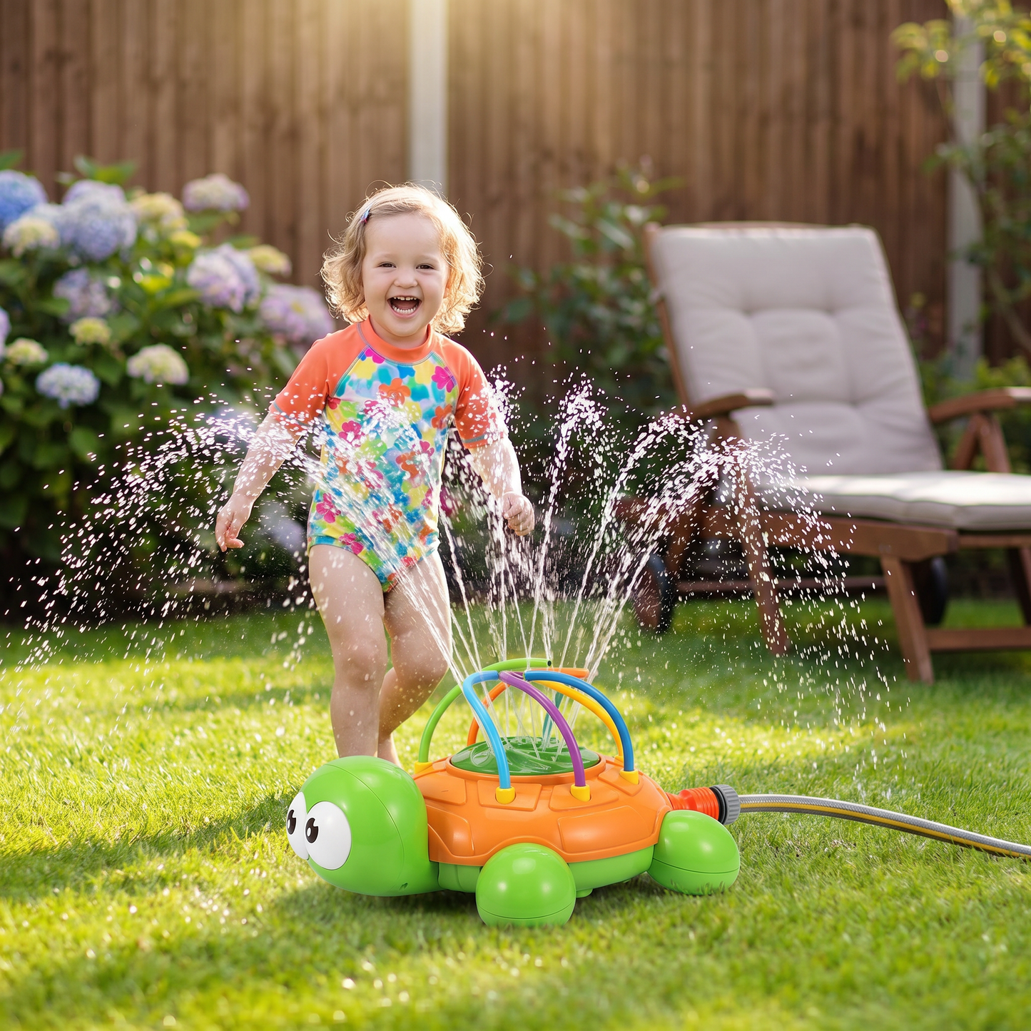 Turtle Water Sprinkler – Rotating Garden Fun for Kids on Hot Summer Days