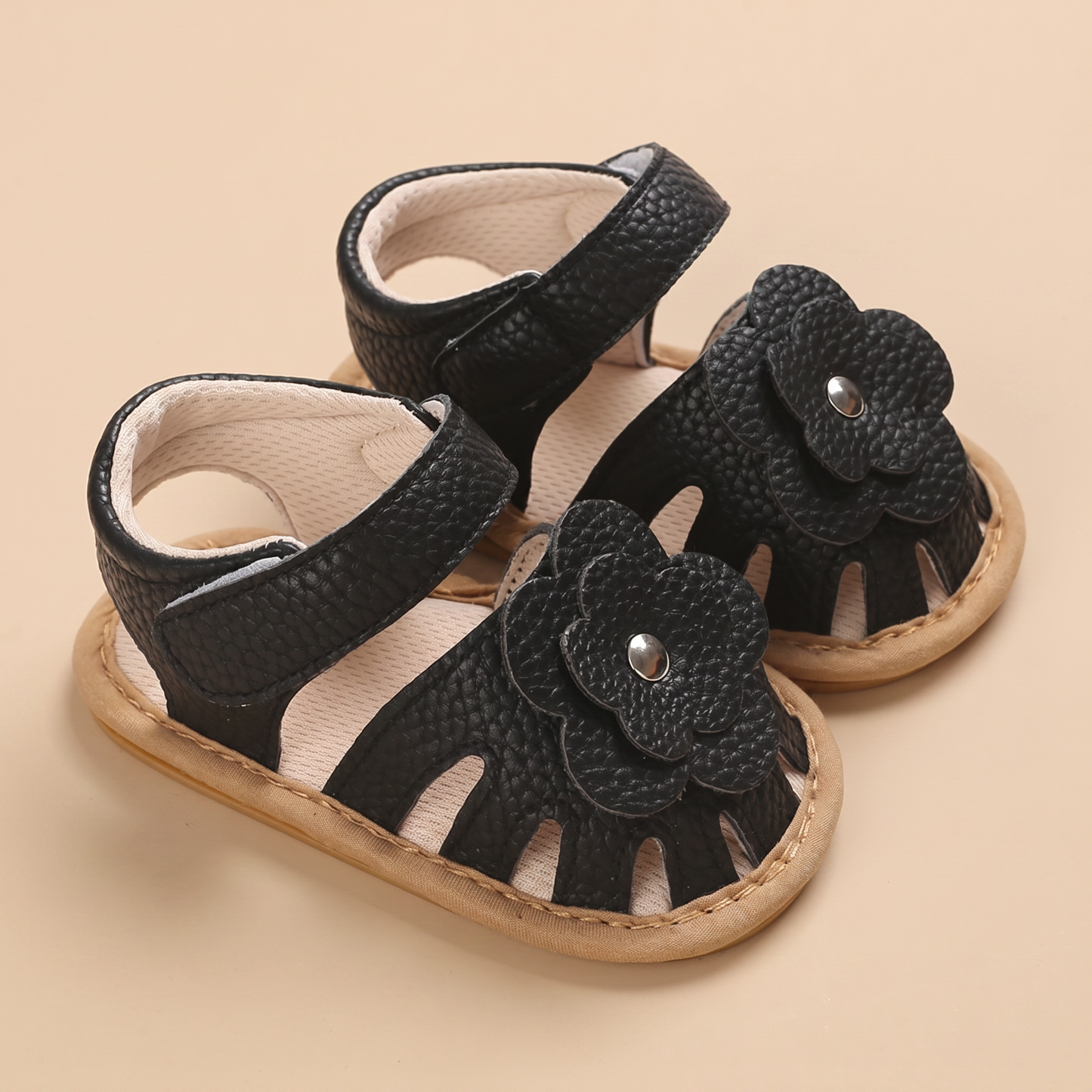 Closed-Toe Flower Sandals