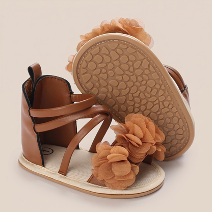 Gladiator Ruffle Flower Sandals