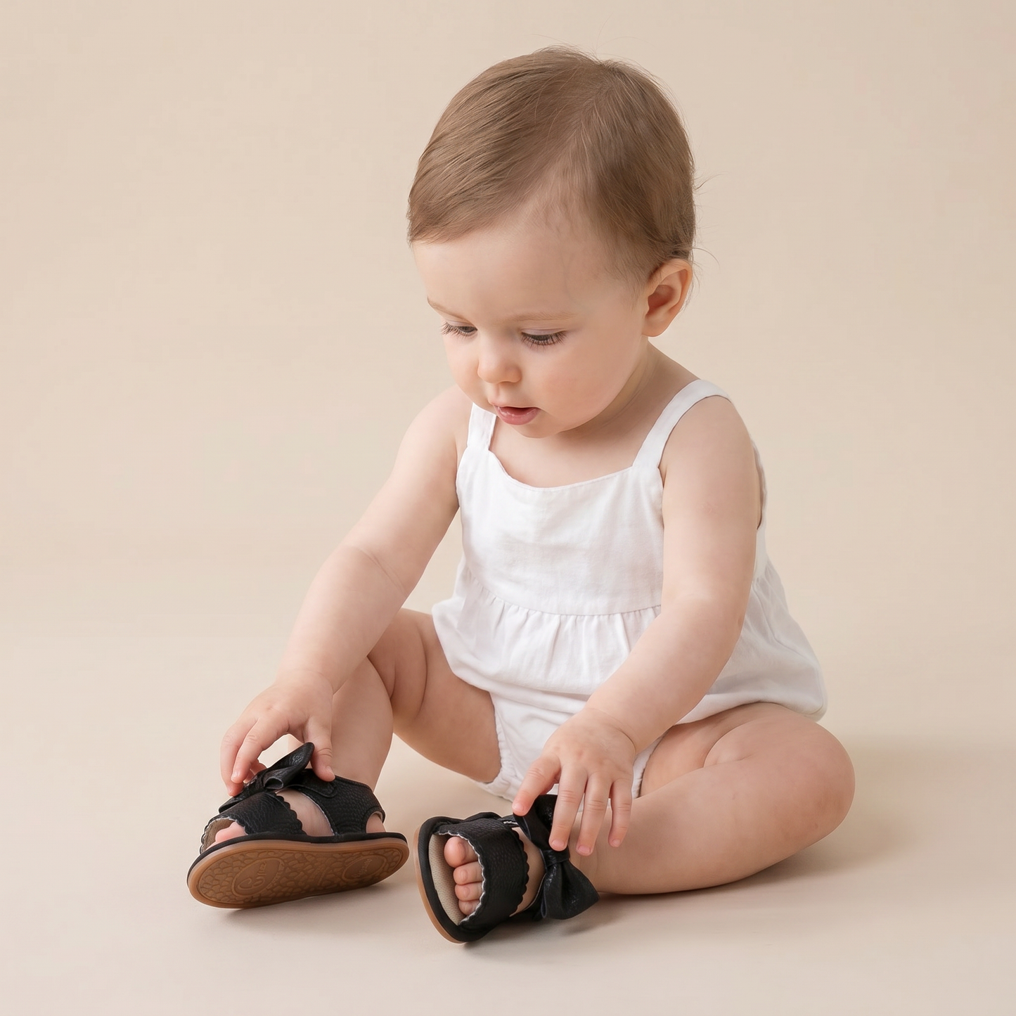 Peep-Toe Bow Slingback Sandals