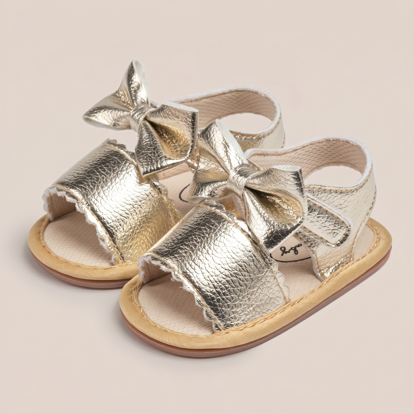 Peep-Toe Bow Slingback Sandals