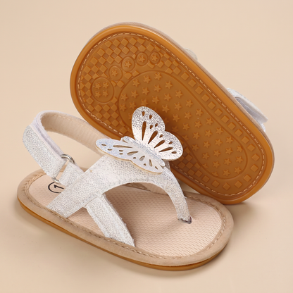 Glitter Butterfly Thong Sandals