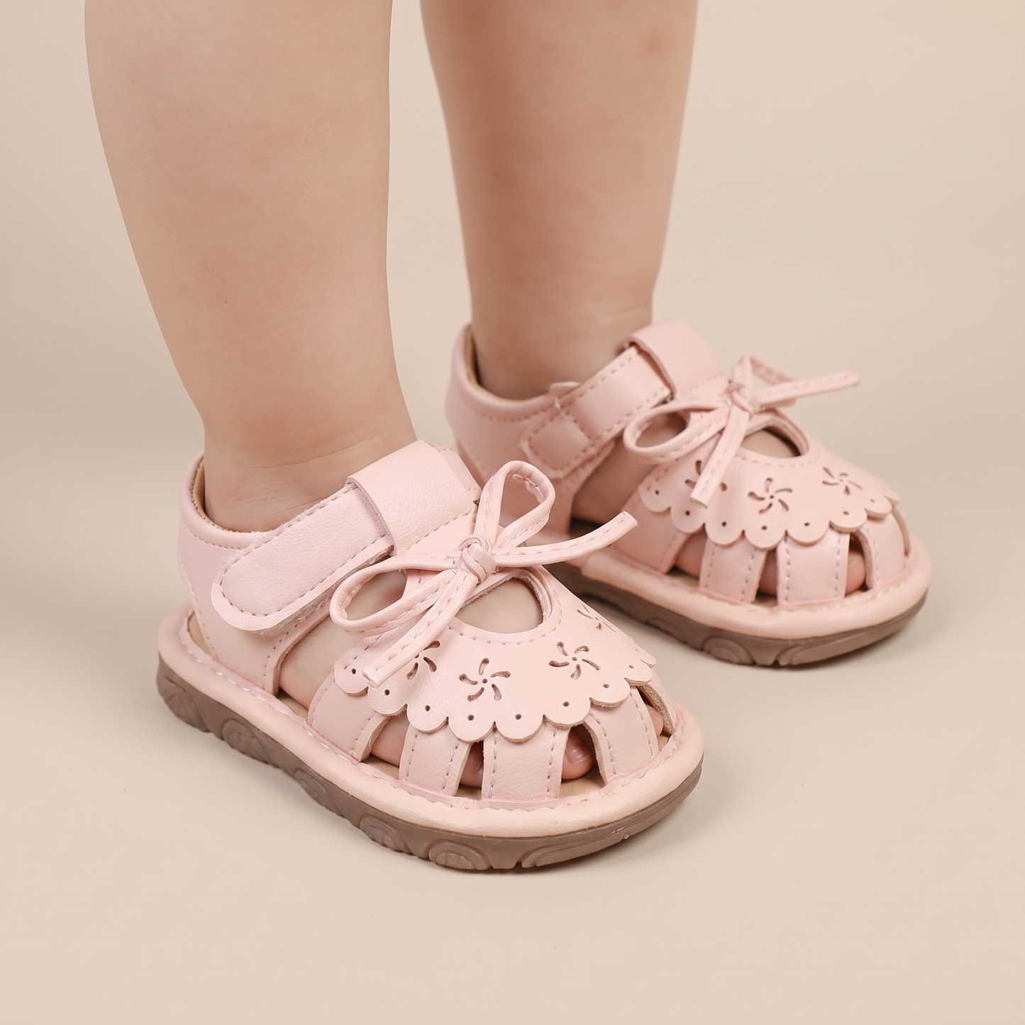 Cutout Bow Tie Sandals