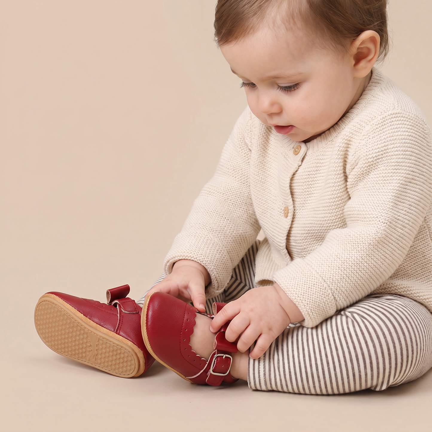 Scallop Bow Mary Jane Shoes