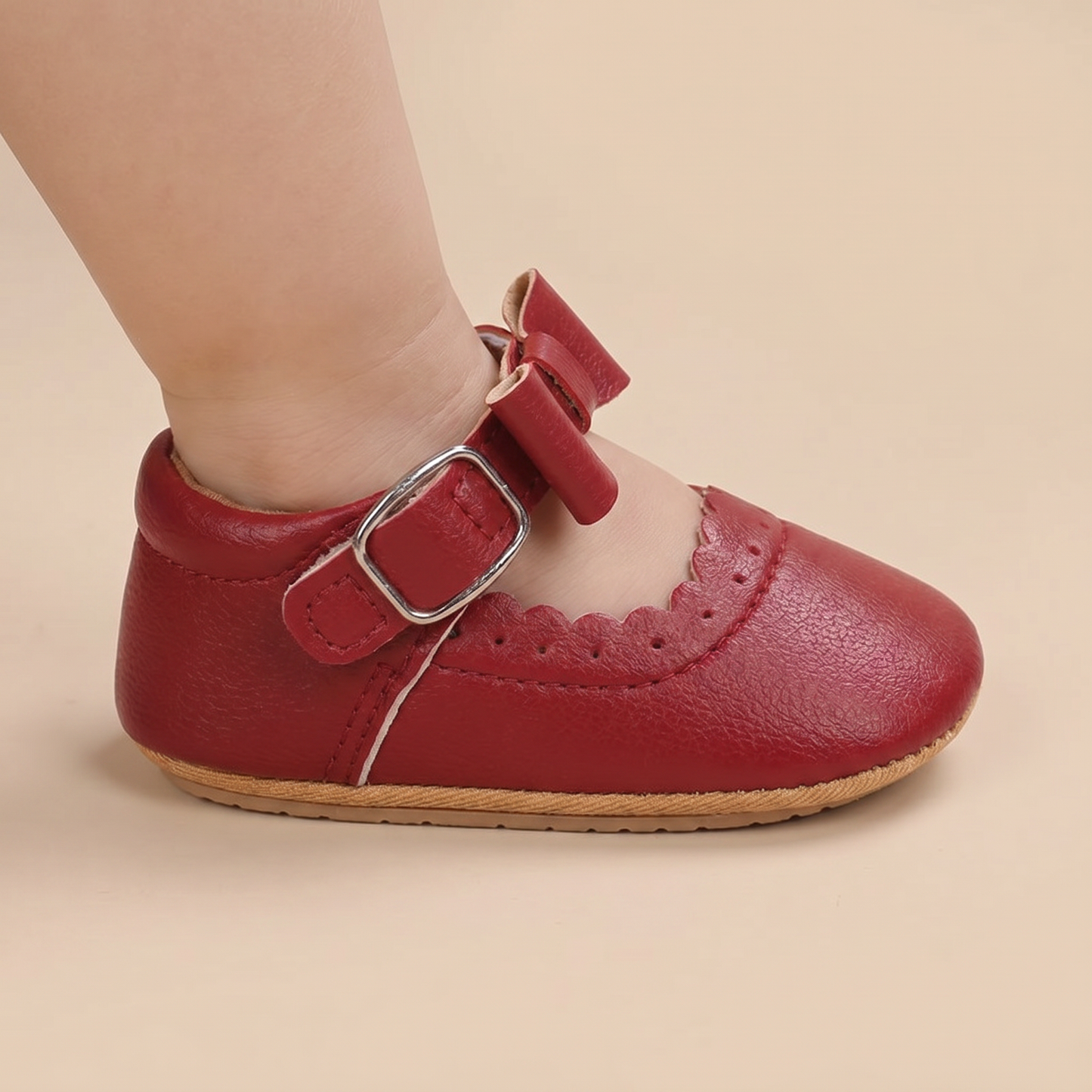 Scallop Bow Mary Jane Shoes