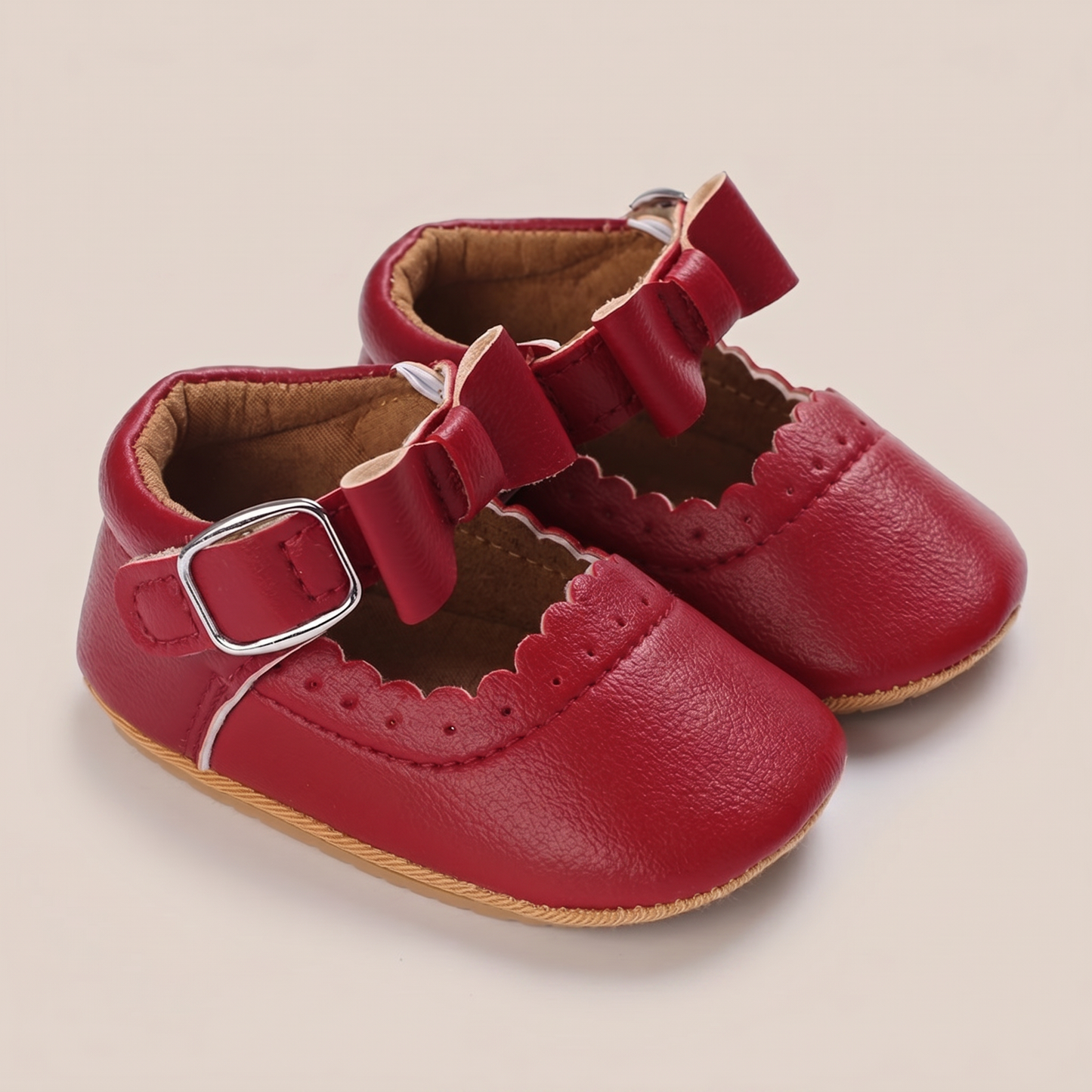 Scallop Bow Mary Jane Shoes