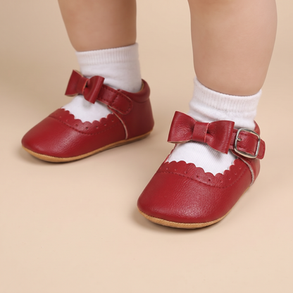 Scallop Bow Mary Jane Shoes