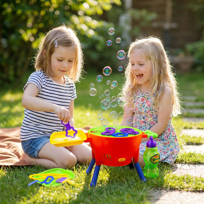 BBQ Bubble Machine Toy with Bubble Solution and Shapes