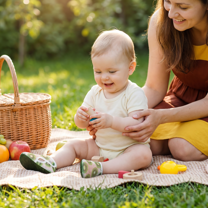 Summer Baby Shoes Made from Breathable Fabric in a Fruit Design