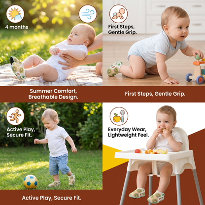 Summer Baby Shoes Made from Breathable Fabric in a Fruit Design