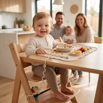 Non-Slip Silicone Baby Placemat with Suction Cup and Anti-Drop Rope