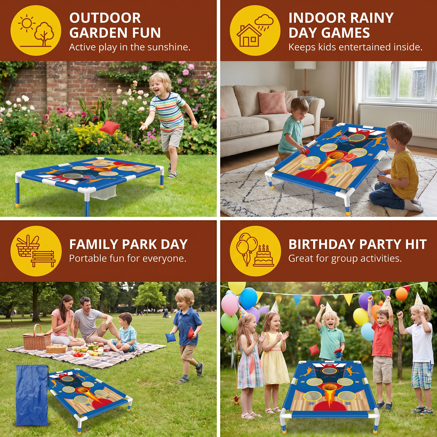 Bean Bag Toss Game Set – Indoor & Outdoor Family Game