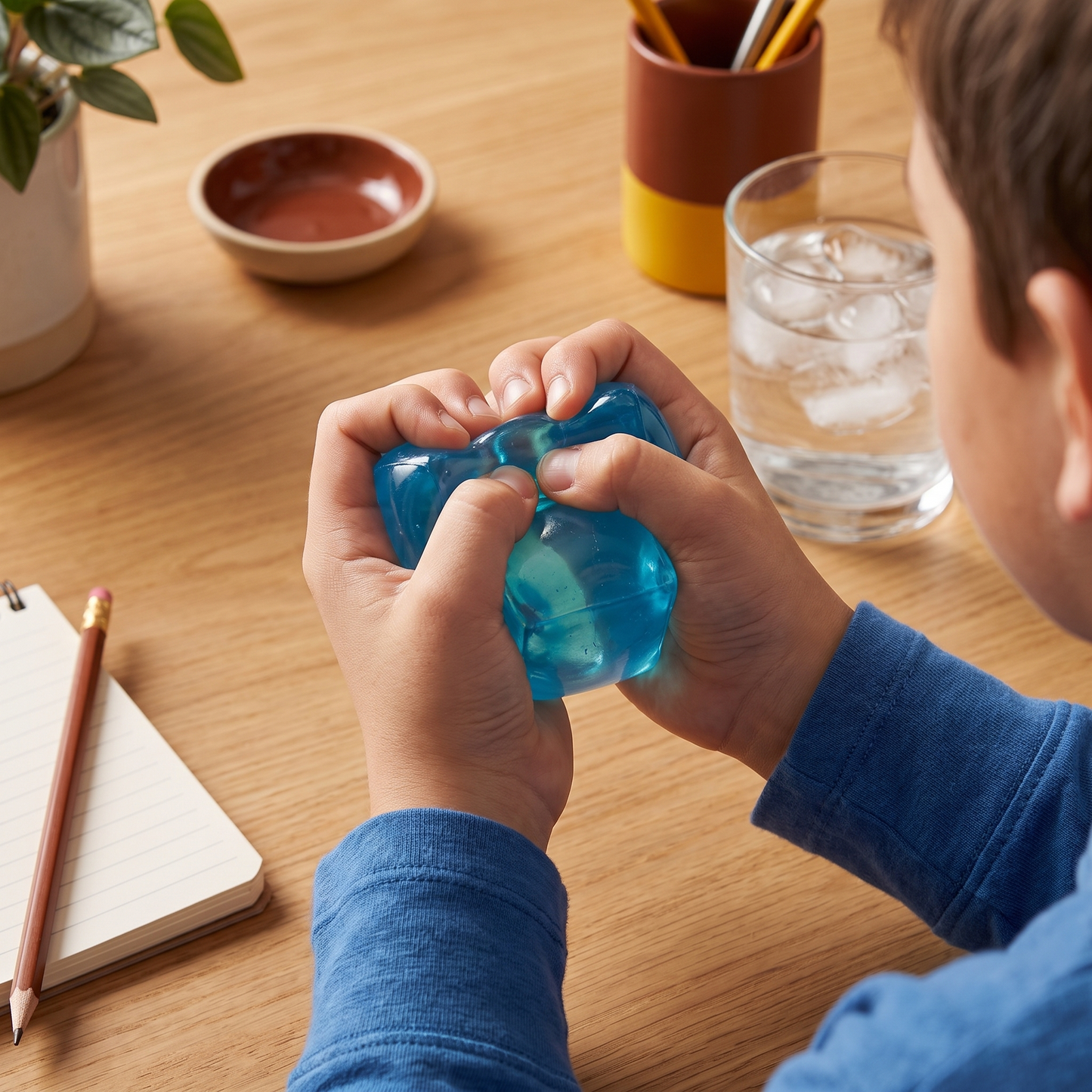 Cube Squishy Stress Ball – Soft Gel Sensory Fidget Toy