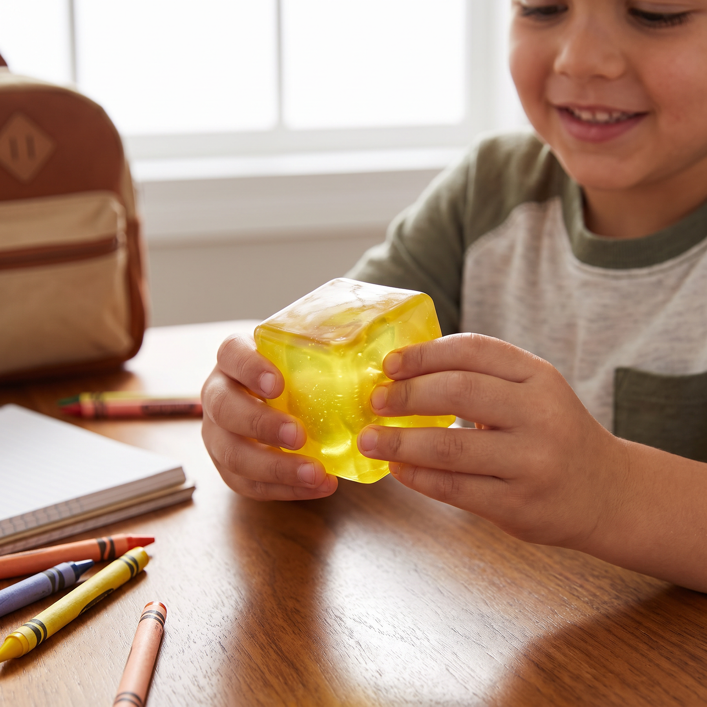 Cube Squishy Stress Ball – Soft Gel Sensory Fidget Toy