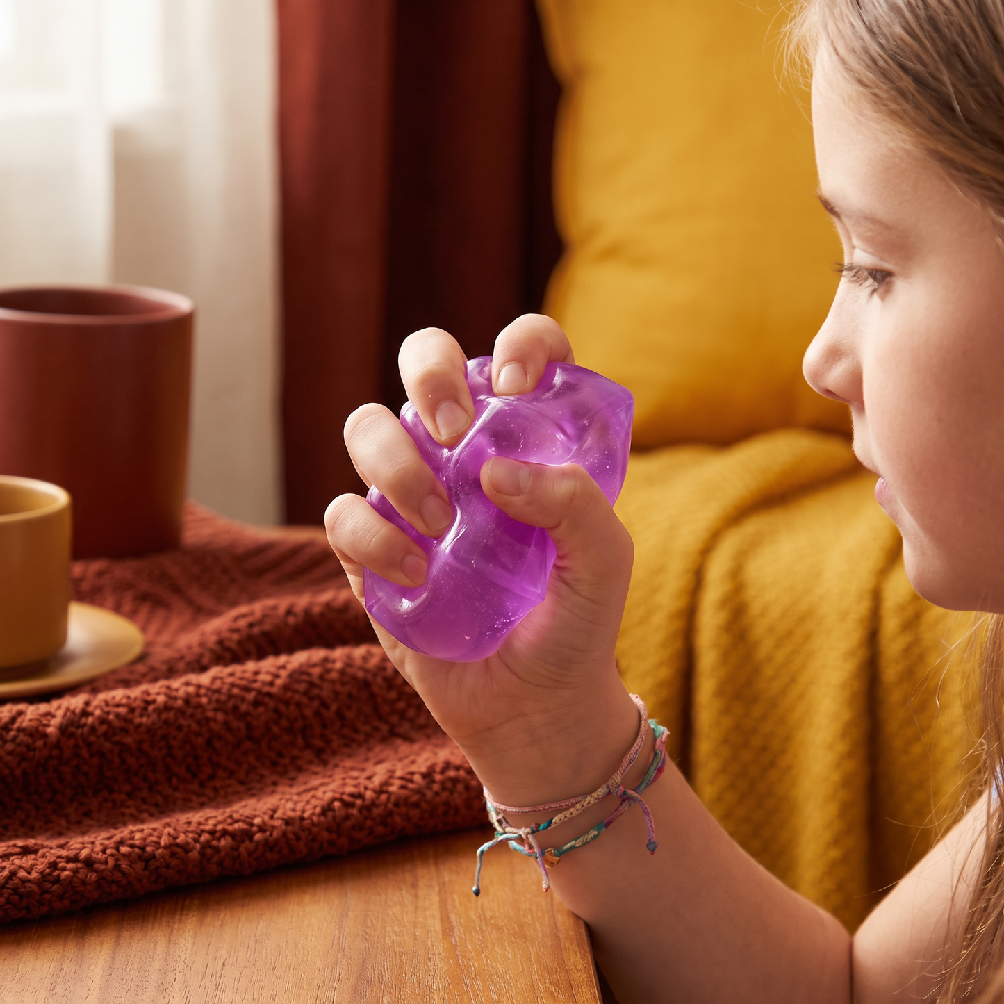 Cube Squishy Stress Ball – Soft Gel Sensory Fidget Toy