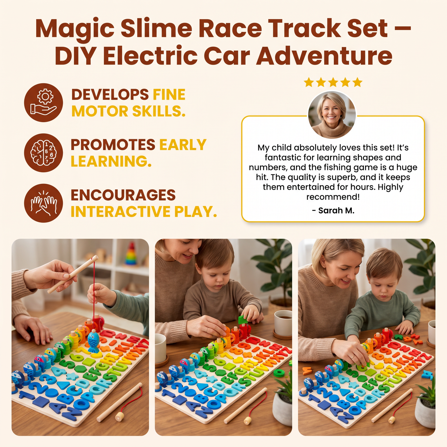 Skill Development – Montessori Wooden Activity Board