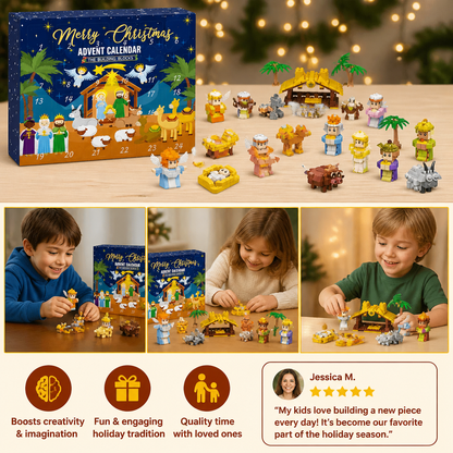 Christmas Nativity Building Blocks Advent Calendar for Kids