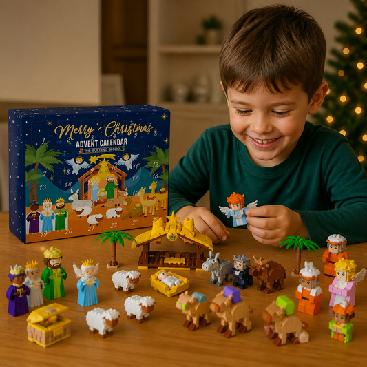 Christmas Nativity Building Blocks Advent Calendar for Kids