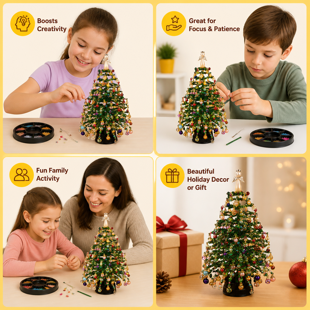 DIY Crystal Beaded Christmas Tree Craft Kit