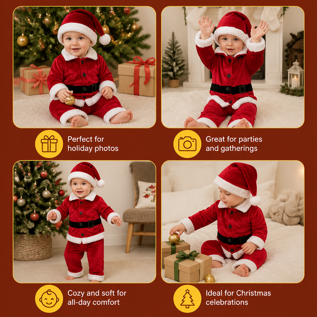 Baby & Toddler Santa Costume Set