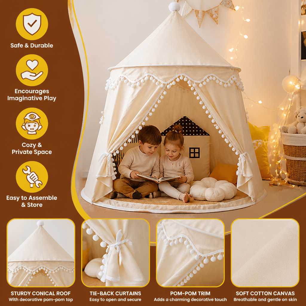 Cozy Kids Play Tent – A Charming Hideaway for Reading & Play