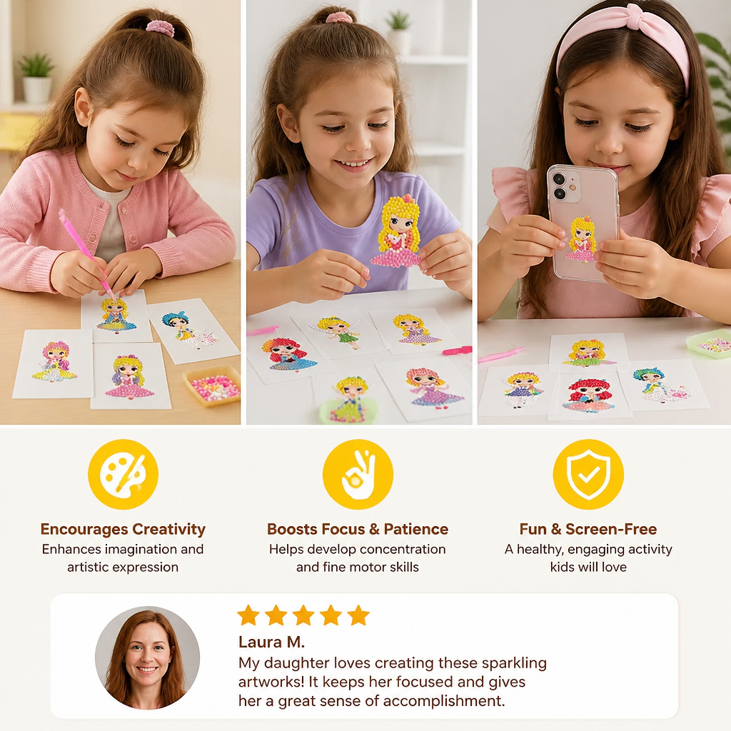 DIY Diamond Art Sticker Craft Kit for Kids