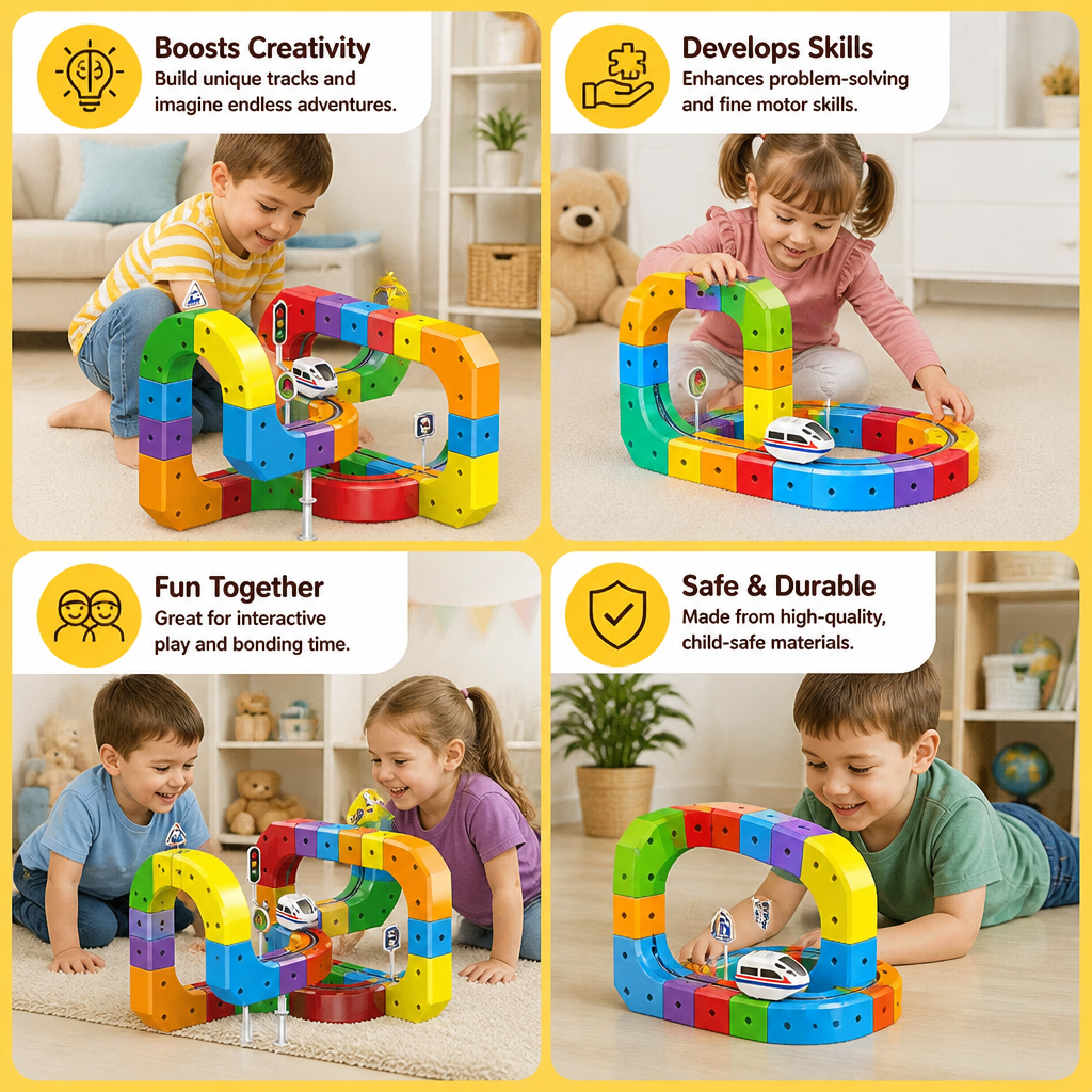 Magic rail cube track kids toy