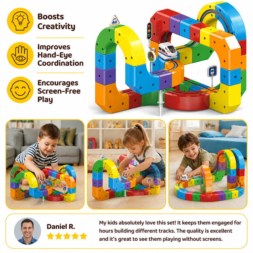 Magic rail cube track kids toy