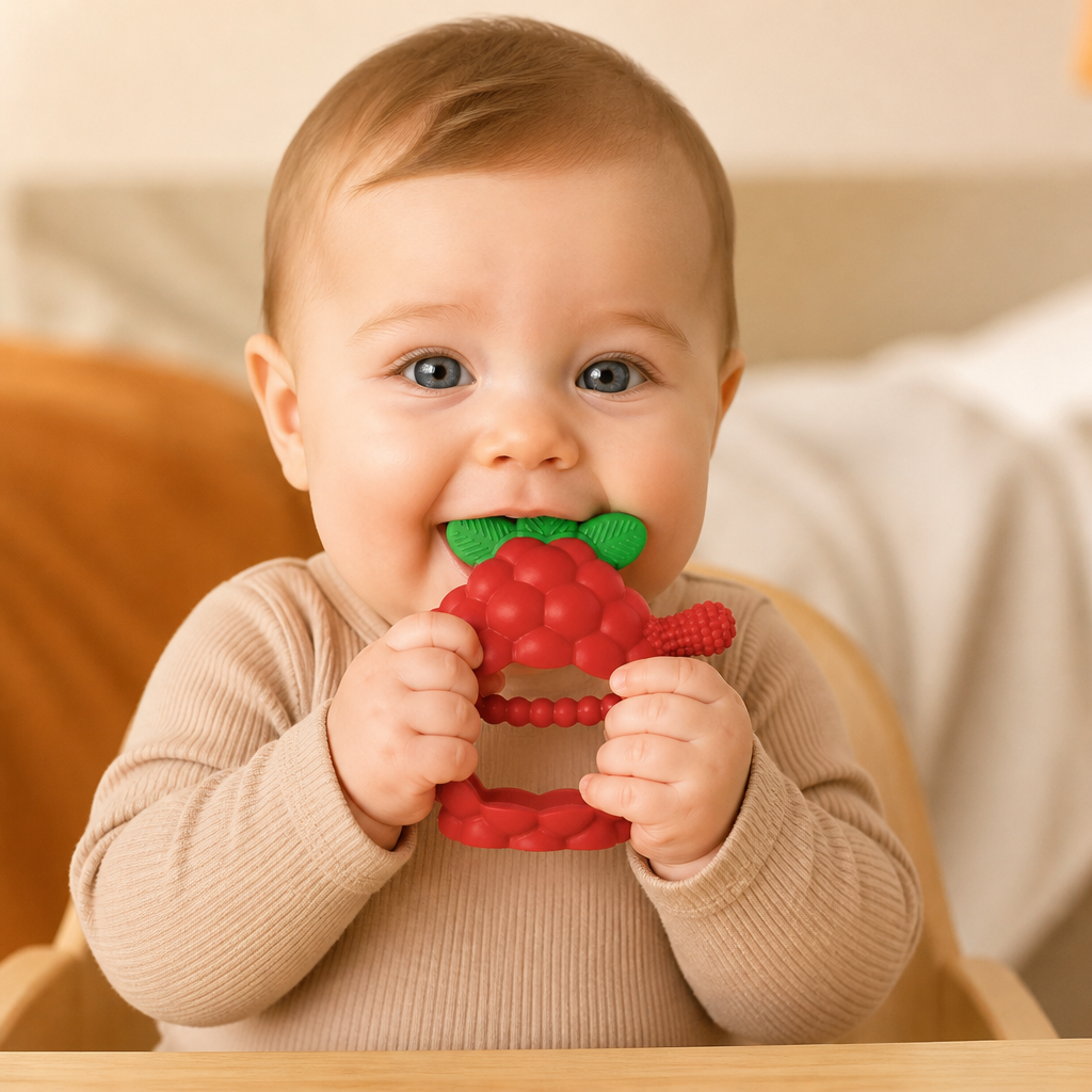 Easy-Grip Multi-Textured Silicone Baby Teether (3+ Months)