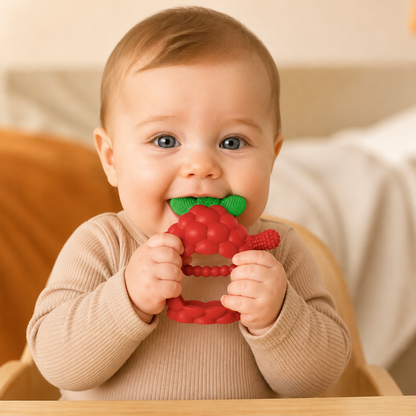 Easy-Grip Multi-Textured Silicone Baby Teether (3+ Months)