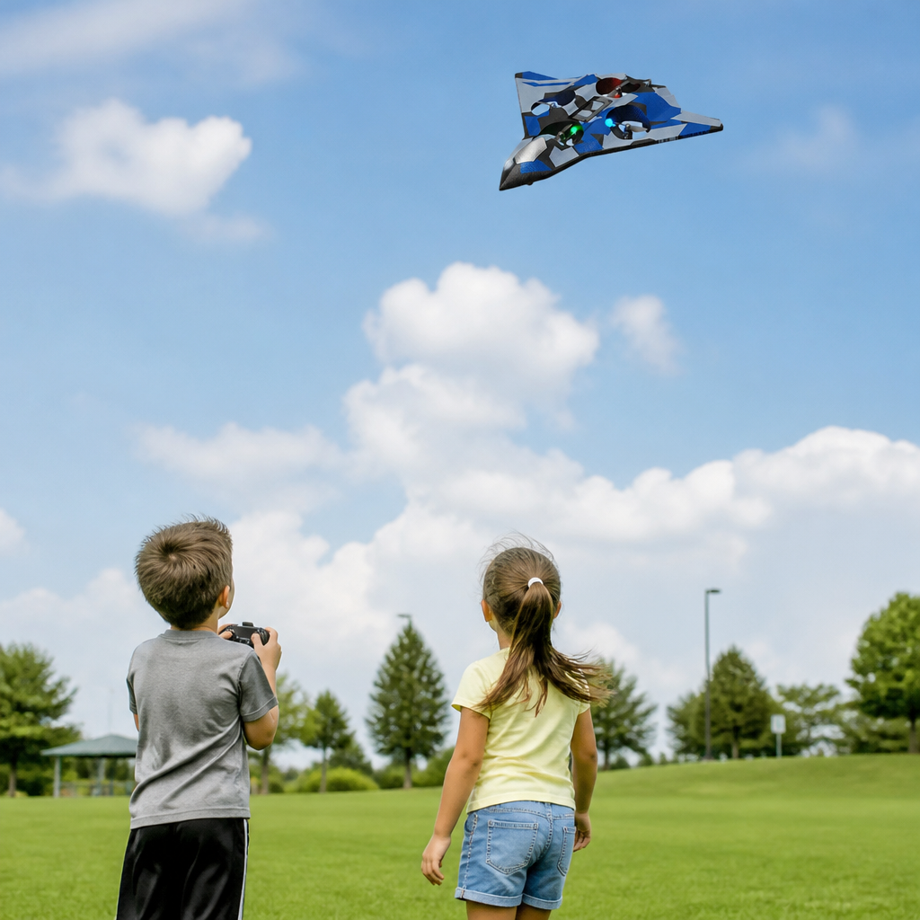 Durable Foam RC Fighter Plane with Altitude Hold & 360° Stunt Rolls