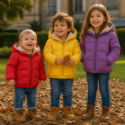 Fleece-Lined Baby & Toddler Puffer Jacket