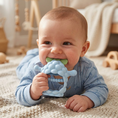 Easy-Grip Multi-Textured Silicone Baby Teether (3+ Months)
