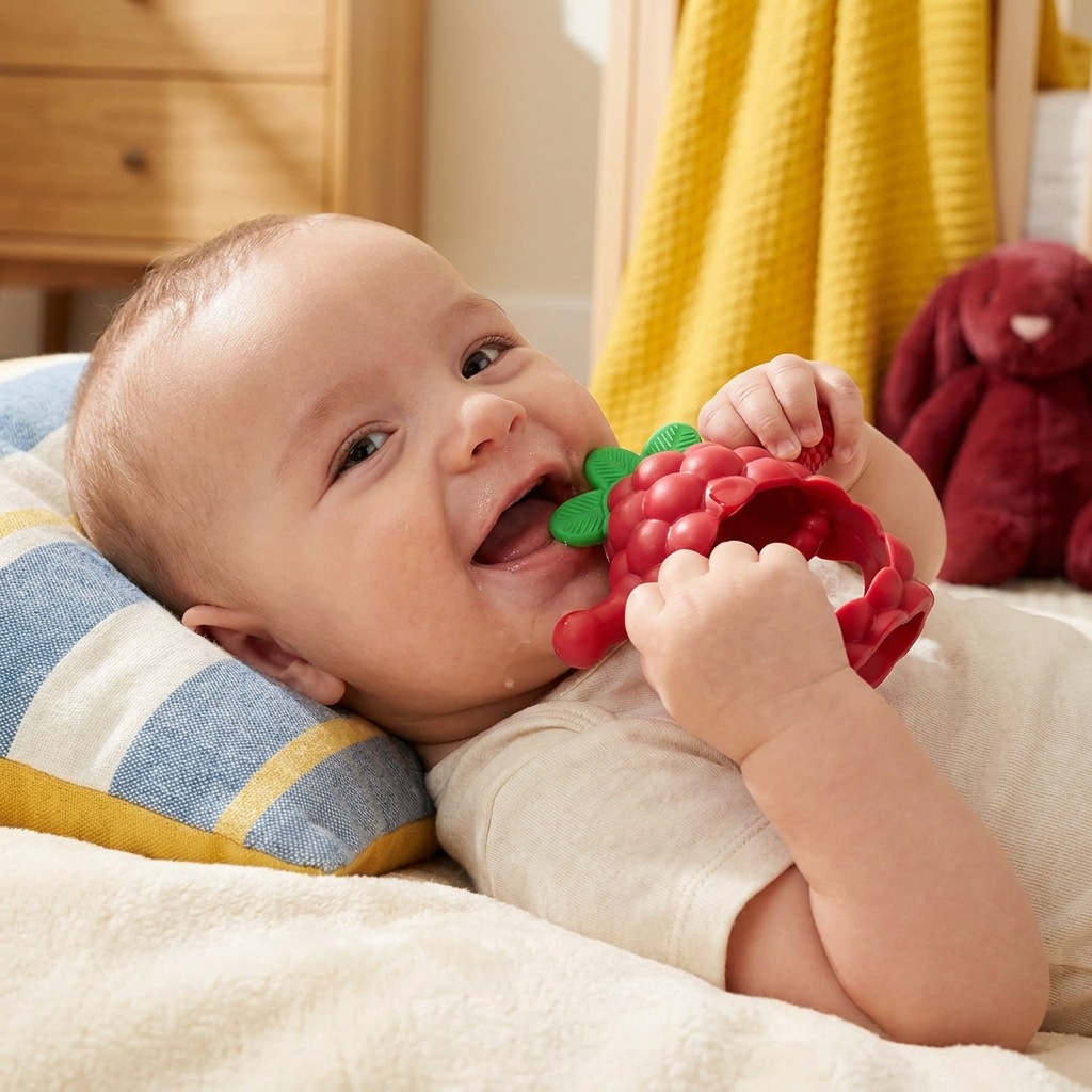 Easy-Grip Multi-Textured Silicone Baby Teether (3+ Months)