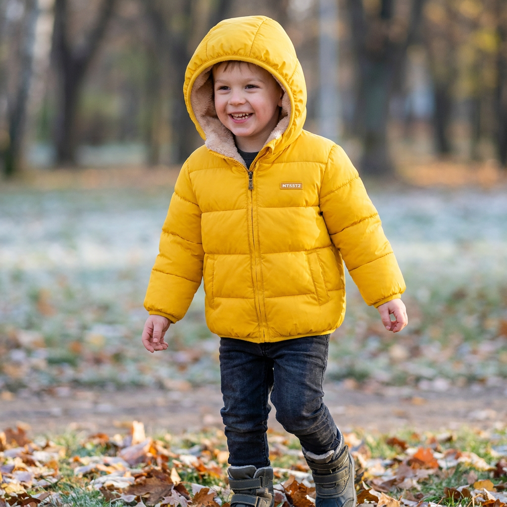 Fleece-Lined Baby & Toddler Puffer Jacket